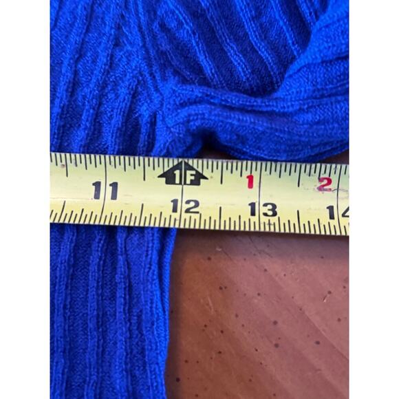 Acne Studios High Crewneck Wool Ribbed Long Sleeve In Royal Blue Size Small - Picture 9 of 10